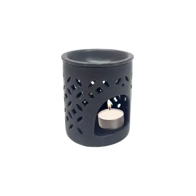 Candela ceramica, neagra model 298305